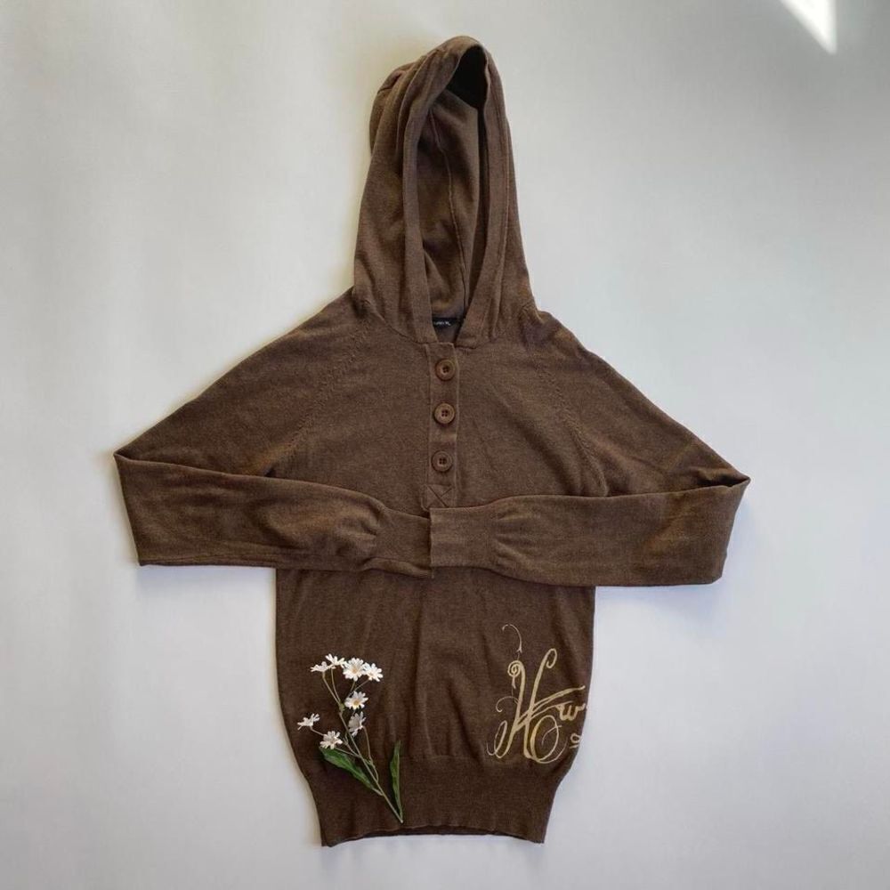 Y2K Hurley brown lightweight hoodie